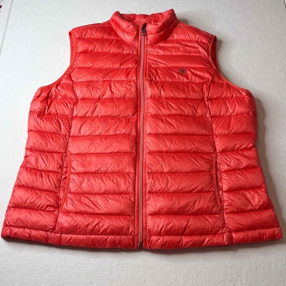 Ariat Ideal Duck Down Puffer Vest Women XXL Packable Full Zip Lightweight